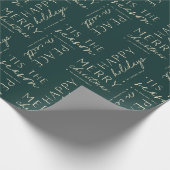 すべての休暇の願いパーソナライズされた ラッピングペーパー (角)