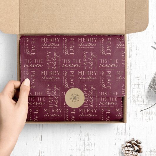 すべての休暇の願いパーソナライズされた 薄葉紙