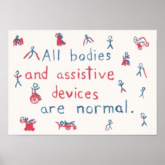 「すべての体は正常である」障害ポスター ポスター (正面)