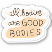 すべての体は良い体体陽性 シール (正面)