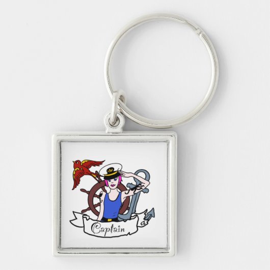 すべての体LGBTQパンクセーラーピンアップ葉書 キーホルダー (正面)