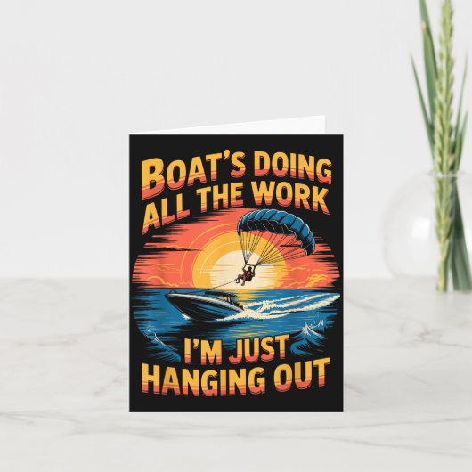 すべての作業をパラセーラー パラグライダー パラセーリング カード (正面)