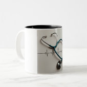 すべての保sipハートの鼓動 ツートーンマグカップ (正面左)