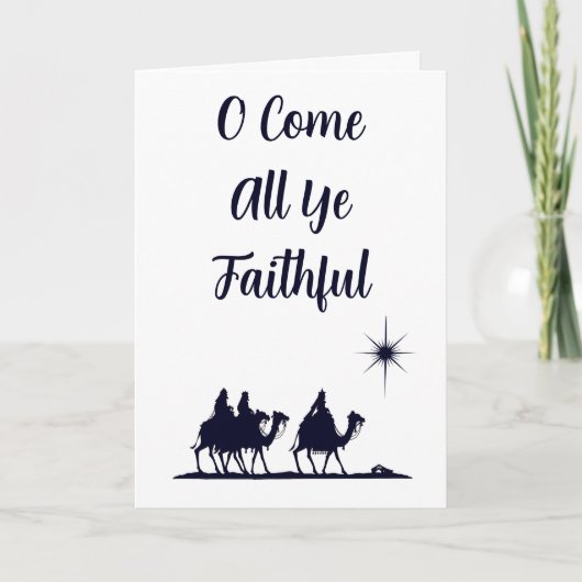 すべての信仰ある者が集え ミニマリストスタイル シーズンカード (正面)