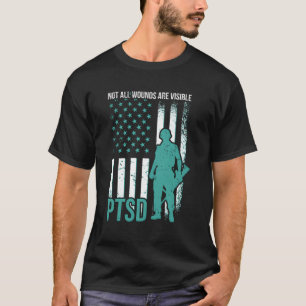 すべての傷が可視Ptsd認識度 Tシャツ