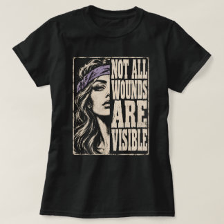 すべての傷が目に見えるわけではない Tシャツ、メンタルヘルスの啓発 Tシャツ