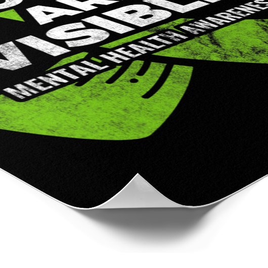 すべての傷が目に見えるメンタルヘルス認識度のPSY ポスター (角)