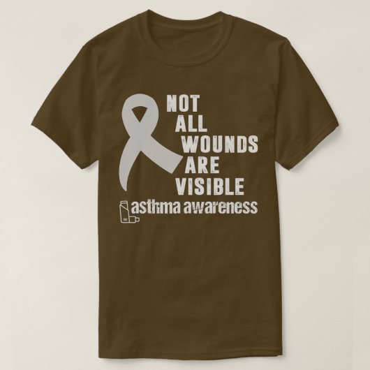 すべての傷が目に見える喘息の認識度世界ではない Tシャツ (デザイン正面)