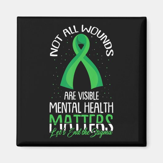 すべての傷が目に見える精神衛生認識度ではない マグネット (正面)