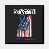 すべての傷が目に見える脱毛症認識度 マグネット (正面)