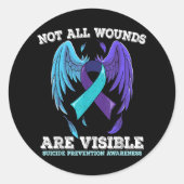 すべての傷が自殺認識度に見えるわけではない ラウンドシール (正面)