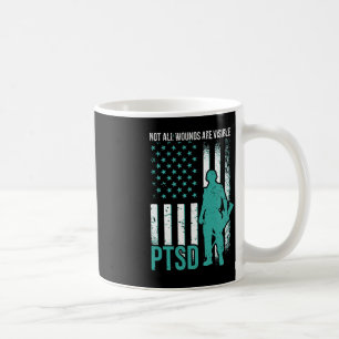 すべての傷が表示されない – PTSD認識度 コーヒーマグカップ