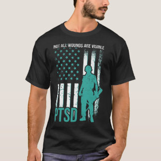 すべての傷が表示されない – PTSD認識度 Tシャツ
