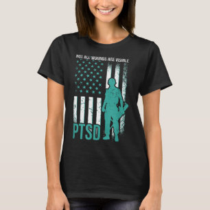 すべての傷が表示されない – Ptsd認識度 Tシャツ
