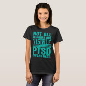 すべての傷が表示されない – Ptsd認識度 Tシャツ (正面フル)