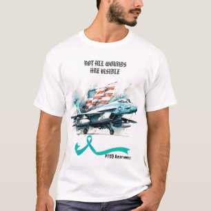 すべての傷が見えるわけではない。PTSD認識度。 Tシャツ