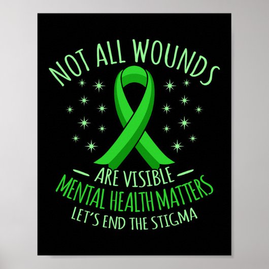 すべての傷が見えるメンタルヘルス認識度グラ ポスター (正面)
