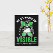 すべての傷が見える乱雑なBunメンタルヘルス カード (黄色い花)