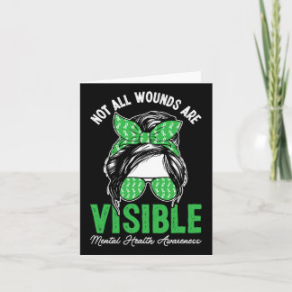 すべての傷が見える乱雑なBunメンタルヘルス カード