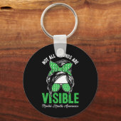 すべての傷が見える乱雑なBunメンタルヘルス キーホルダー (正面)