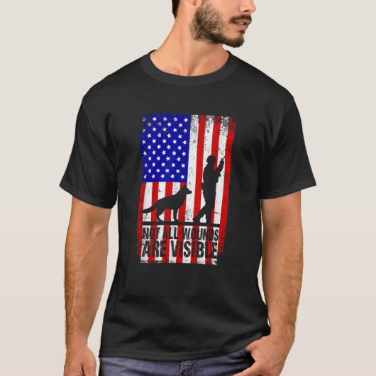 すべての傷が見える退役軍人PTSDサービスが行わない Tシャツ (正面)