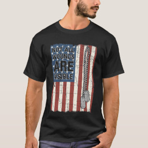 すべての傷が見えるPtsd引用文米国陸軍Vete Tシャツ