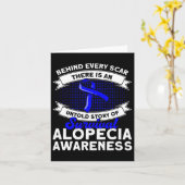 すべての傷跡が語られていないストーリーを支援する脱毛症の認識 カード (黄色い花)