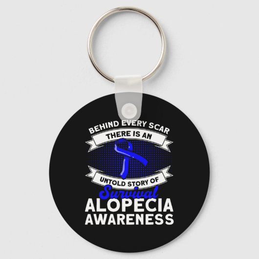 すべての傷跡の後ろに語らない物語のサポートAlopecia Aw キーホルダー (正面)