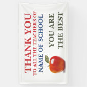 すべての先生に感謝Red Appleイラストレーション 横断幕 (縦)