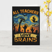 すべての先生は脳が好き シャツ 面白い先生 ハロ カード (黄色い花)