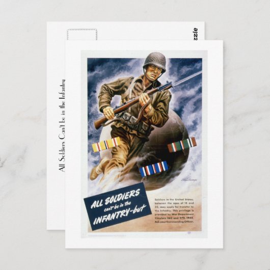 すべての兵士が歩兵になることができない ポストカード (正面/裏面)