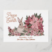 すべての写真のクリスマスに地球のれんが平和 箔シーズンカード (正面)