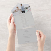 すべての写真を1つの結婚式の招待に追加 オールインワン招待状 (貼ってはがせる)