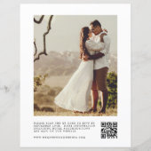 すべての写真を1つの結婚式招待状で予算 (裏面)