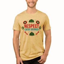 すべての労働者を尊重する労働者デーのTシャツ