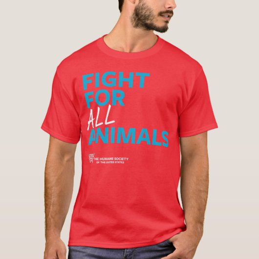 すべての動物のために闘う一家 Tシャツ (正面)