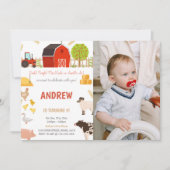 すべての動物のファーム動物誕生日招待状フォト 招待状 (正面)