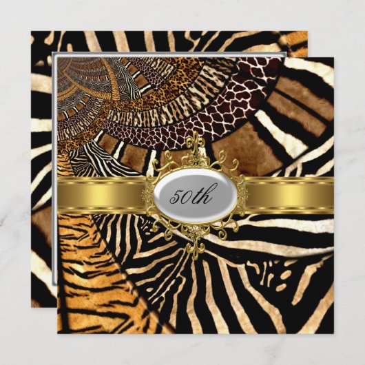 すべての動物の肌は誕生日パーティーに見える 招待状 (正面/裏面)