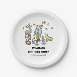 すべての動物の誕生日パーティーを呼び出す ペーパープレート