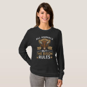 すべての動物はクールだけどバイソンが最高 牛飼い Tシャツ (正面フル)