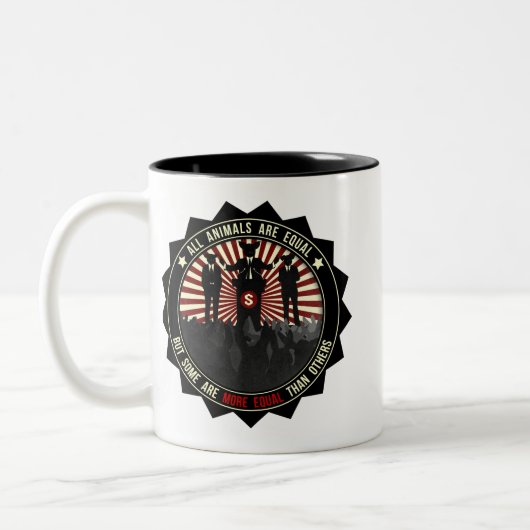 すべての動物は等しいです ツートーンマグカップ (左)