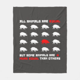 すべての動物は2に等しい フリースブランケット