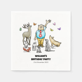 すべての動物を呼び出す スタンダードカクテルナプキン