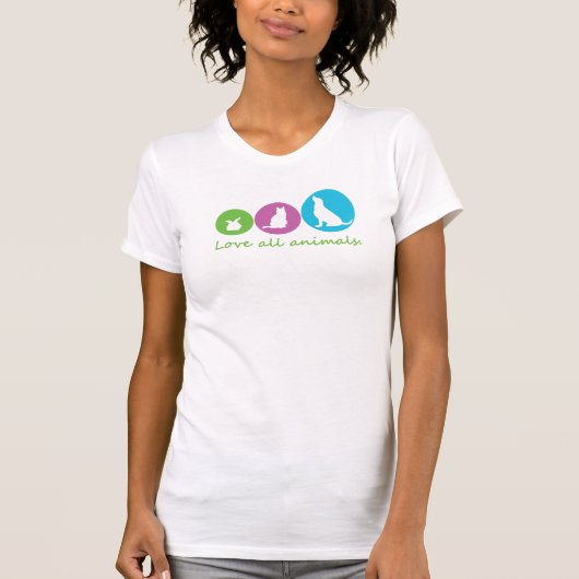 すべての動物を愛する Tシャツ (正面)