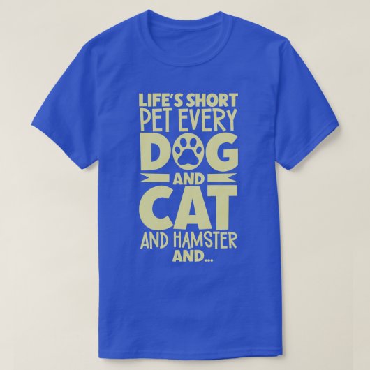 すべての動物飼育者をペットにする Tシャツ (デザイン正面)