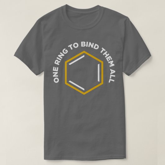 すべての化学科学科学を結合する一つのリングや輪 Tシャツ (デザイン正面)