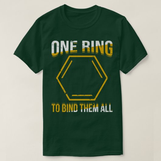 すべての化学科学科学を結合する一つのリングや輪 Tシャツ (デザイン正面)