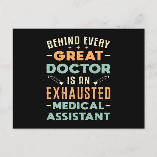 すべての医素晴らし療助手の後ろおもしろいに ポストカード (正面)