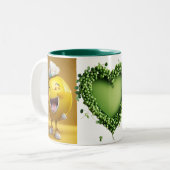 すべての口のエレガンス:素晴らしデザインコーヒーマグ ツートーンマグカップ (正面左)