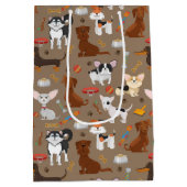 すべての可愛い犬 ミディアムペーパーバッグ (裏面)